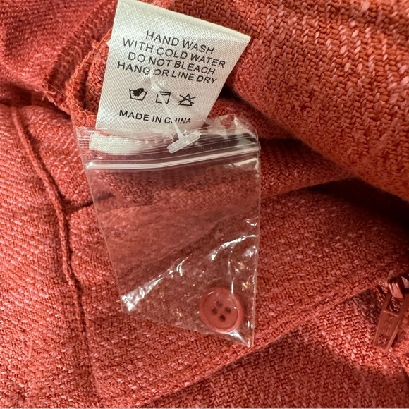 Aura Wide Leg Trouser Pants in Red Tweed Medium - Picture 8 of 8